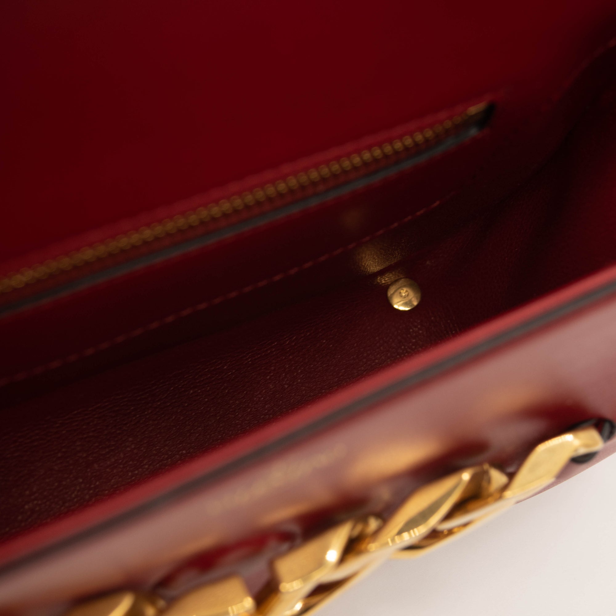 Valentino Garavani Small VLOGO Chain Leather Shoulder Bag