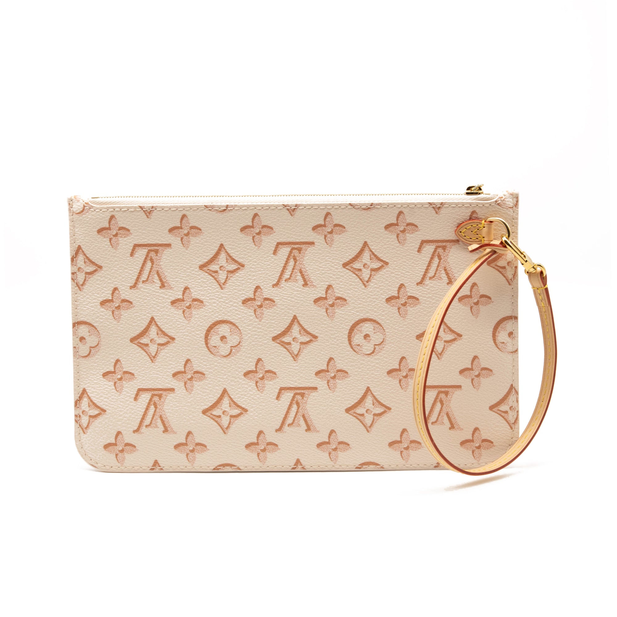 Louis Vuitton Neverfull MM Beige in Coated Canvas with Gold-tone - US