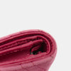 Gucci Velvet Matelasse Pearl Love Embroidered GG Marmont Card Case Wallet Light Raspberry Rose