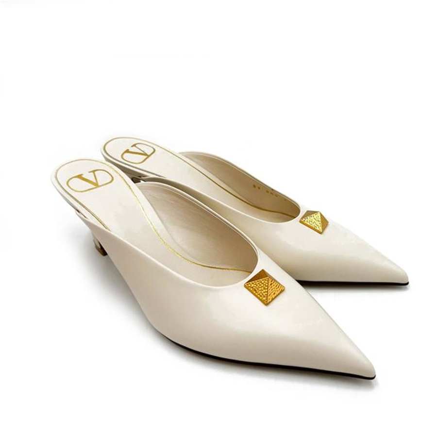 Valentino Roman Stud Pointed Toe Mule