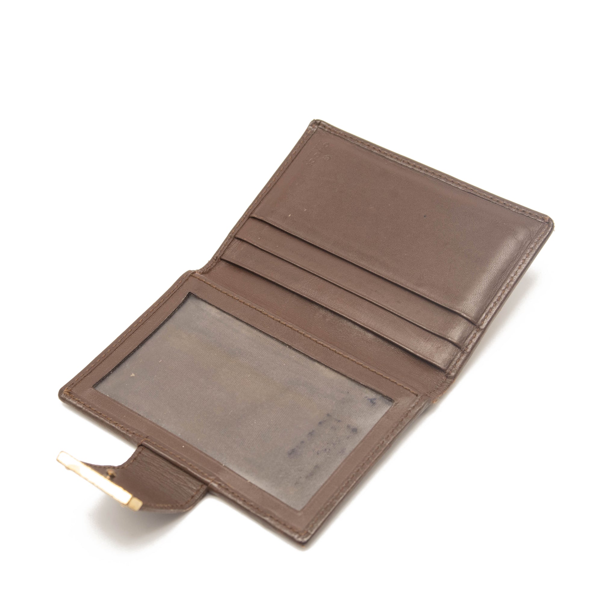 Gucci Supreme Canvas GG Monogram Compact Wallet Brown