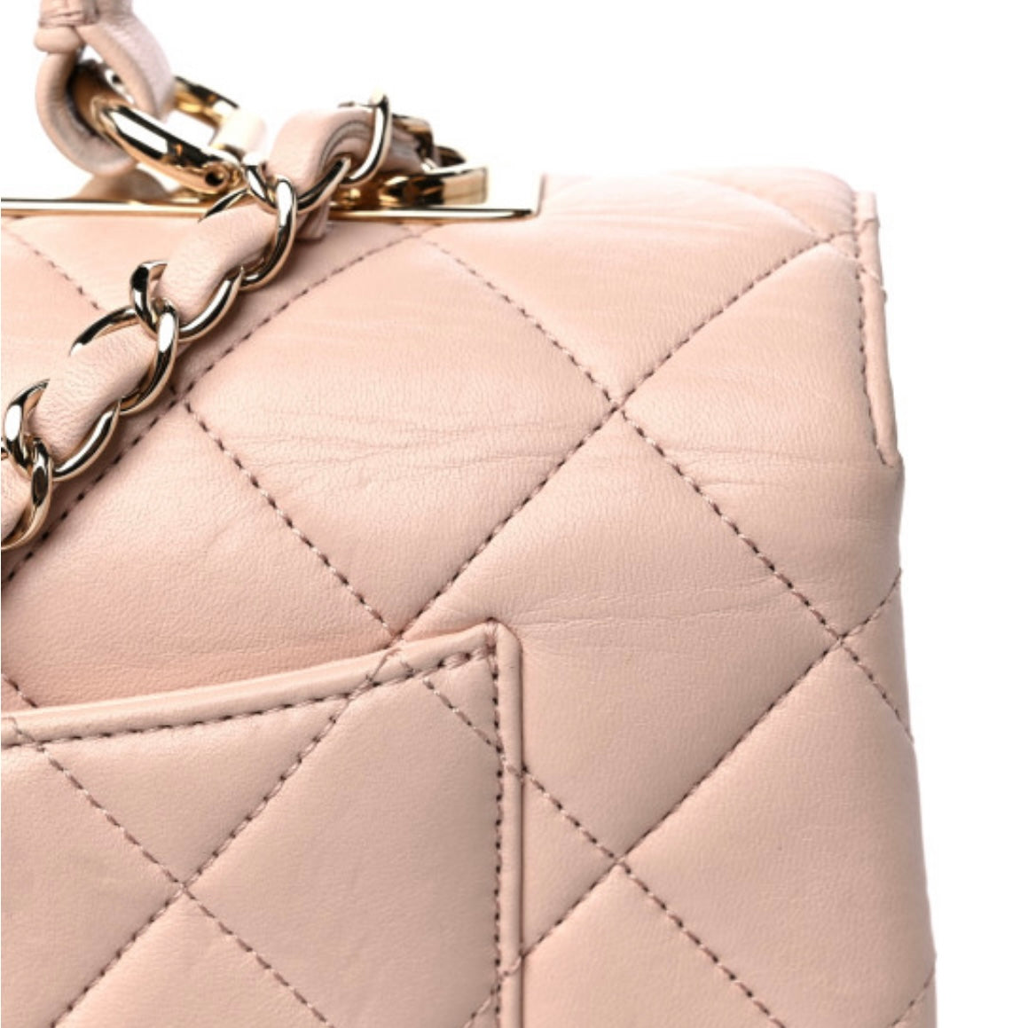 CHANEL Lambskin Quilted Small Trendy CC Flap Dual Handle Bag Light Pink  1272370