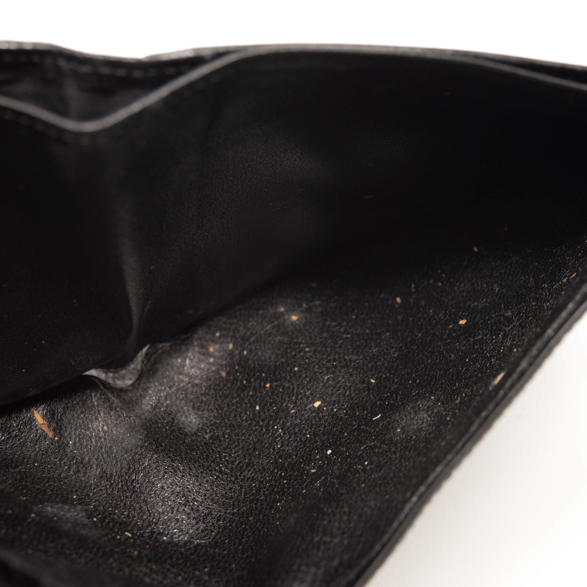 GUCCI Bifold wallet Compact G logo Unisex Leather Black