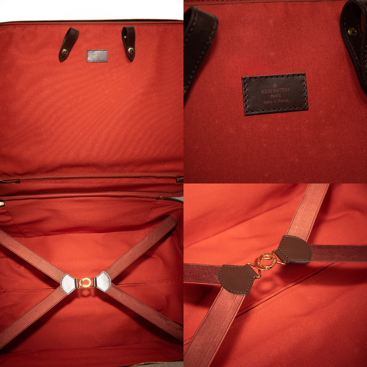 red louis vuitton luggage