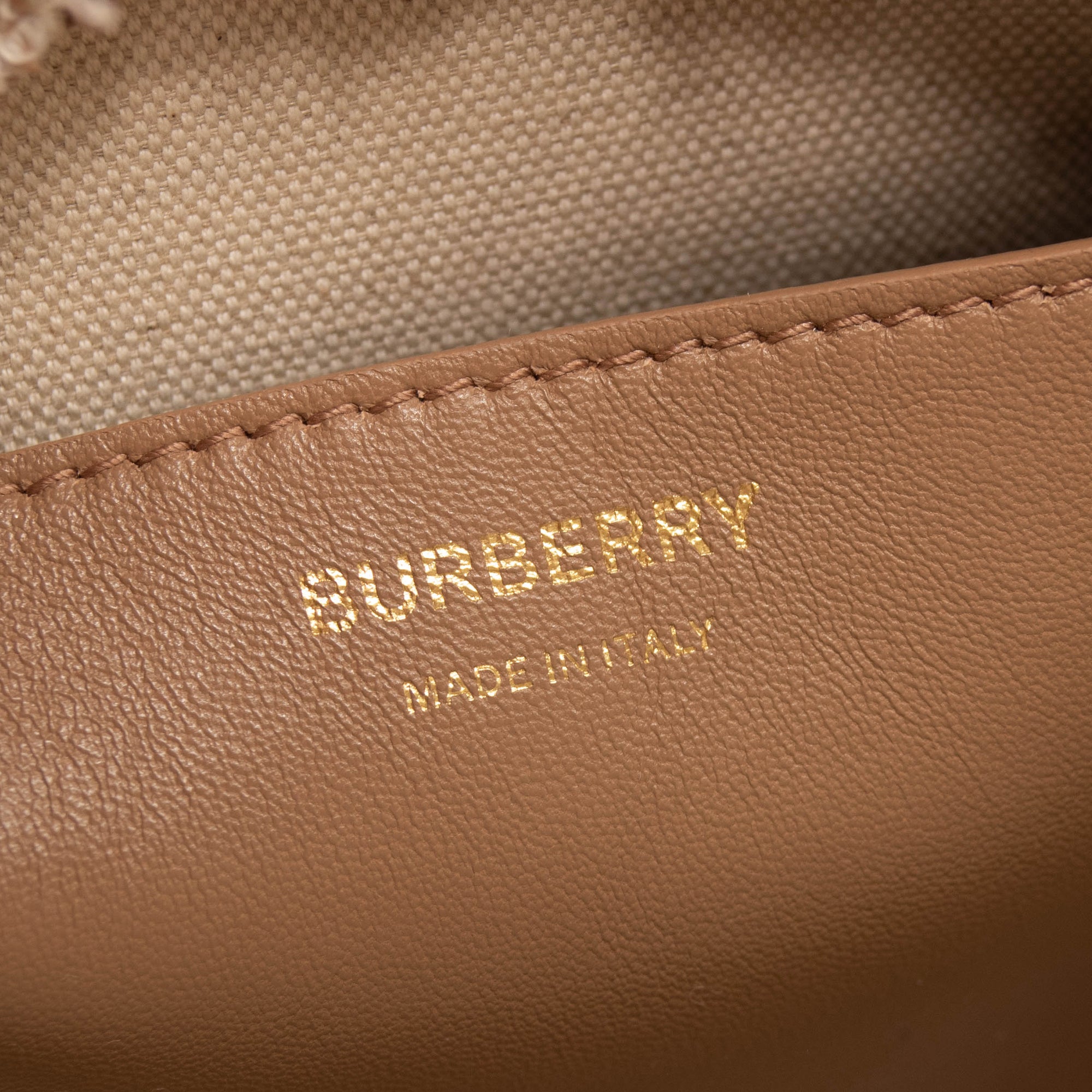 Burberry Small Lola Needle Punch Embroidered Canvas Bucket Bag