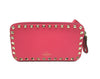 Valentino Rockstud Chain Wallet Pink Leather Cross Body Bag $1295 Crossbody