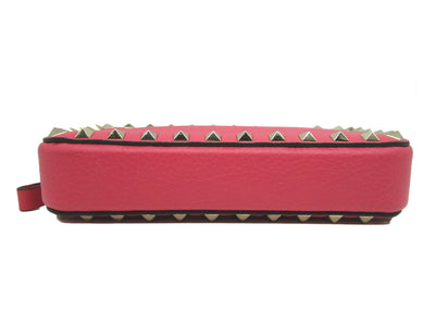 Valentino Rockstud Chain Wallet Pink Leather Cross Body Bag $1295 Crossbody