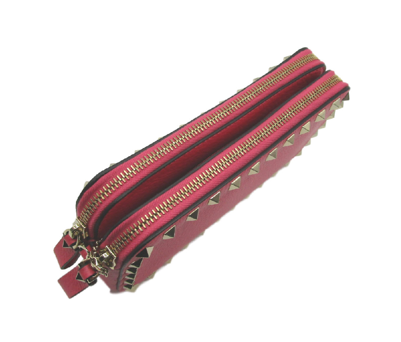 Valentino Rockstud Chain Wallet Pink Leather Cross Body Bag $1295 Crossbody