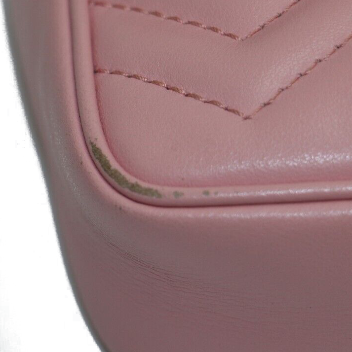 PREORDER Gucci Calfskin Matelasse Super Mini GG Marmont Shoulder Bag Wild Rose