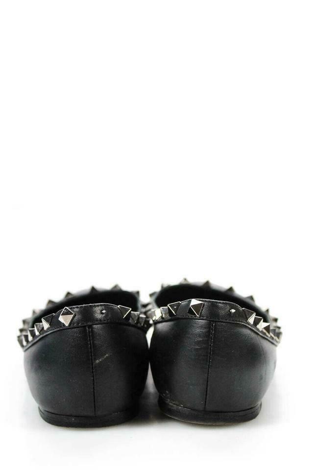 Valentino Black Rockstud Noir Pointy Toe Flats