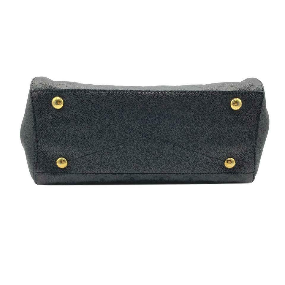 Montaigne leather handbag Louis Vuitton Black in Leather - 27867526