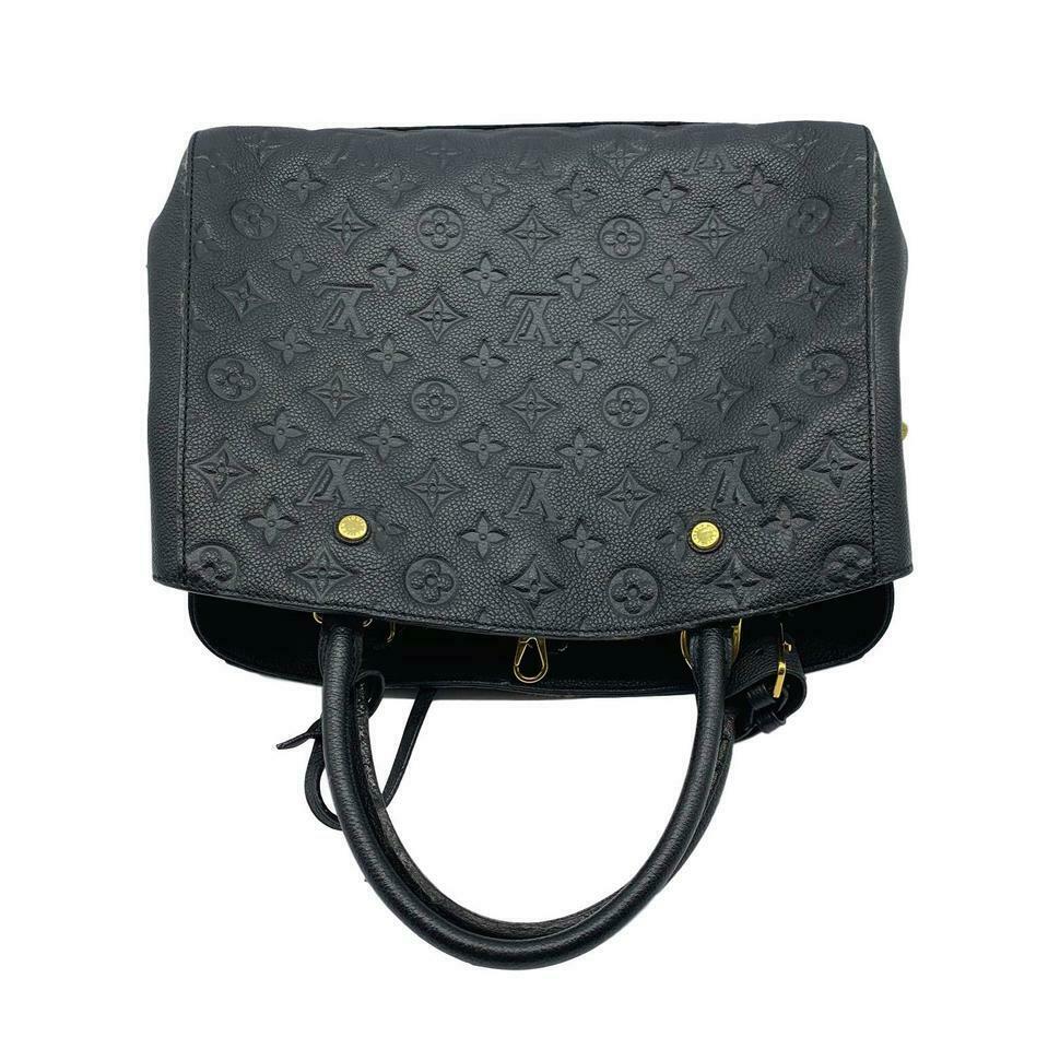 Louis Vuitton Black Monogram Empreinte Leather Montaigne GM Bag Louis  Vuitton