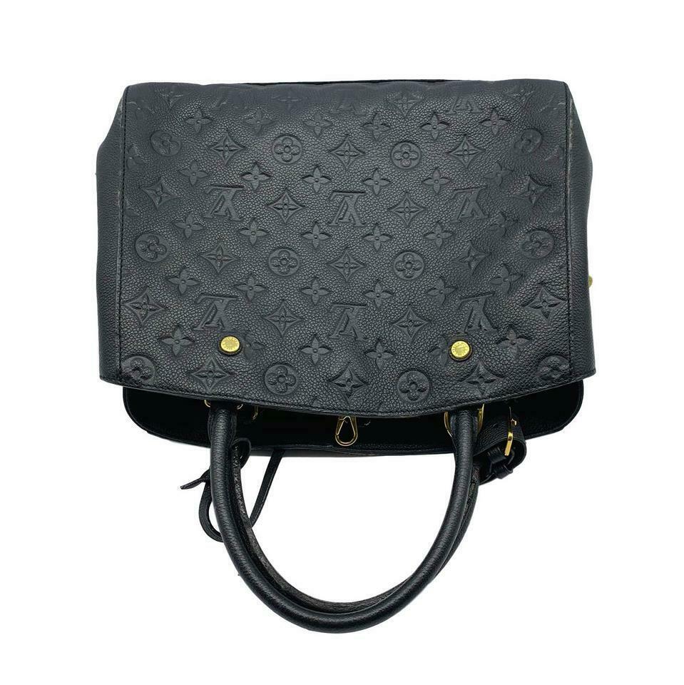 Louis Vuitton Montaigne Black Monogram Empreinte Leather Shoulder Bag