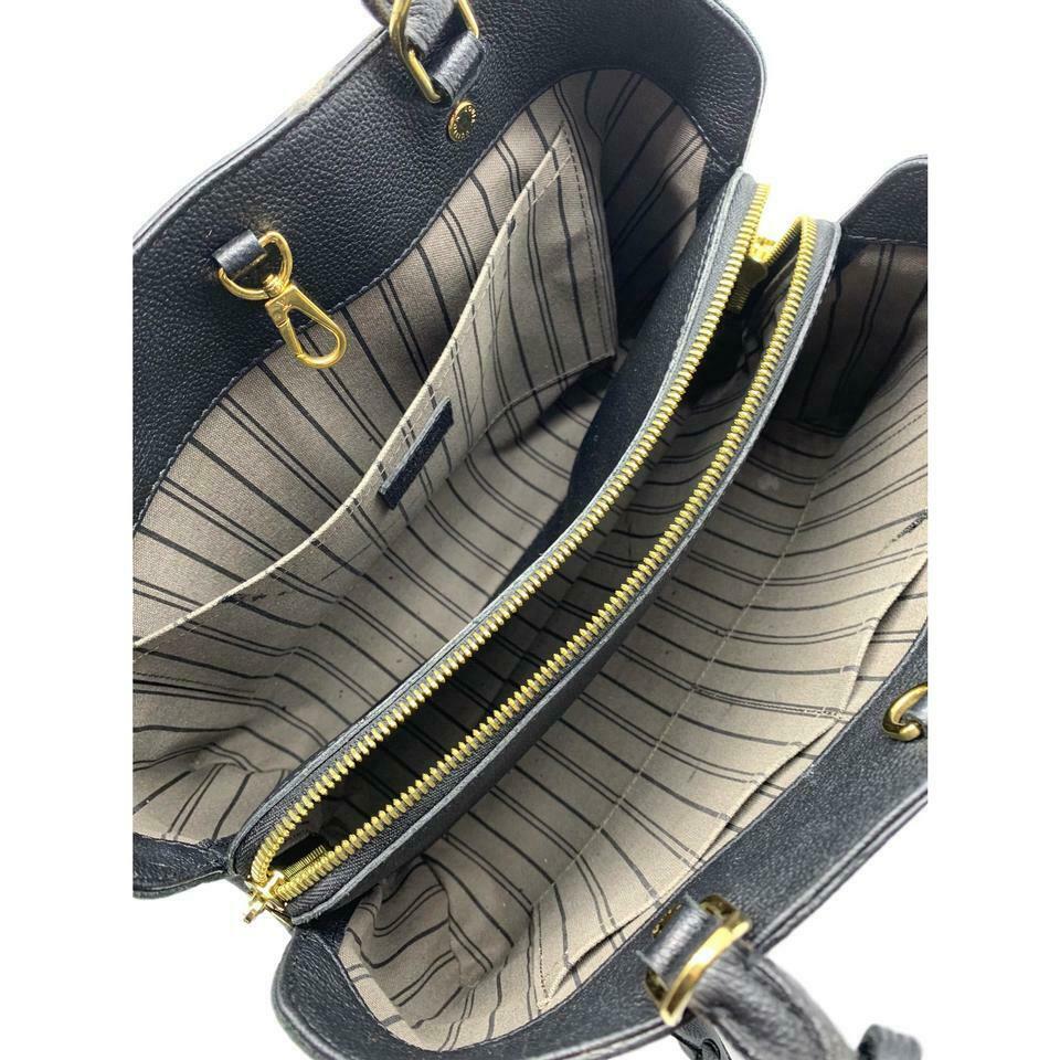 Louis Vuitton Montaigne Black Monogram Empreinte Leather Shoulder Bag