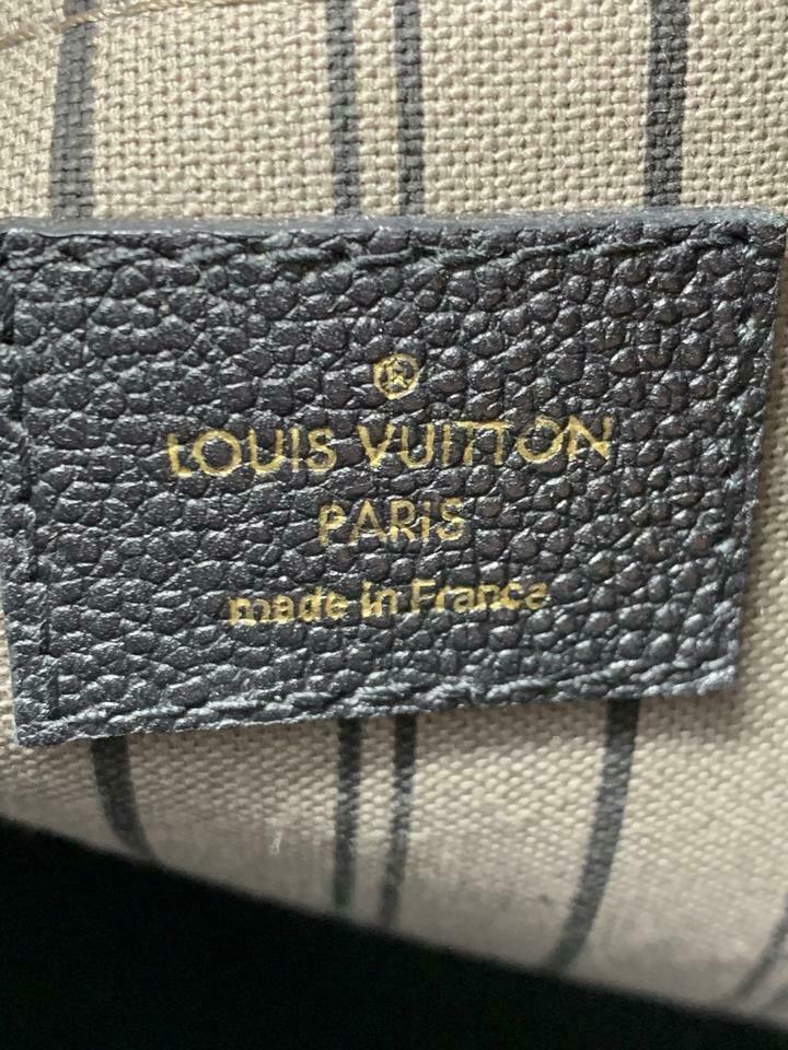 Louis Vuitton Montaigne Handbag Monogram Empreinte Leather MM Black  214930370