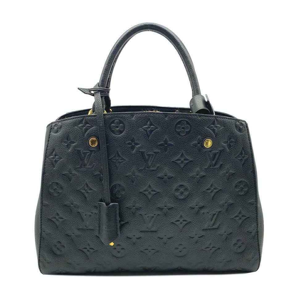 Louis Vuitton Montaigne Black Monogram Empreinte Leather Shoulder Bag