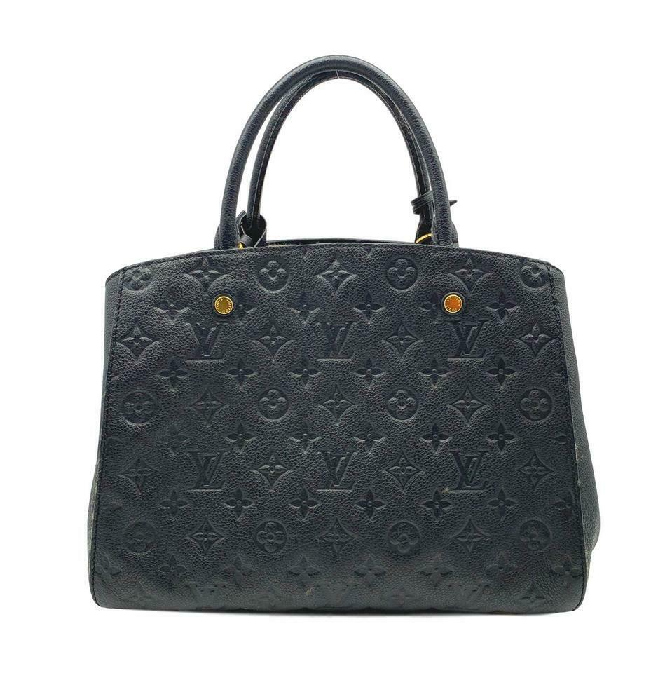 Louis Vuitton Montaigne Black Monogram Empreinte Leather Shoulder Bag