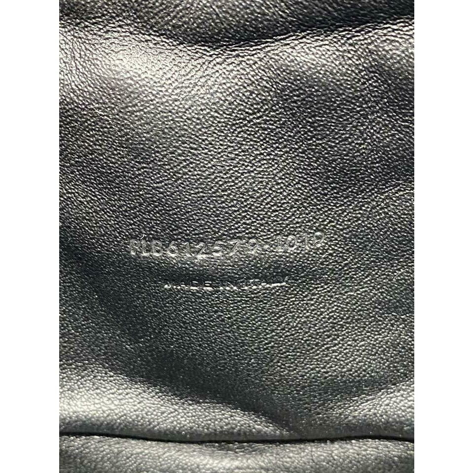 Saint Laurent Camera Lou Grain De Poudre Matelasse Monogram Mini Black Leather Shoulder Bag