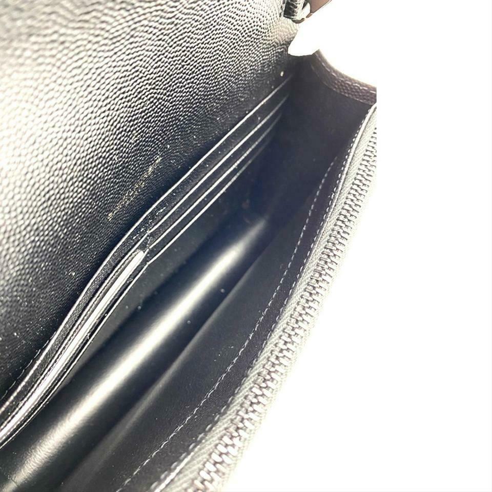Saint Laurent Chain Wallet Monogram Ysl Small Matelasse Envelope Black Leather Shoulder Bag