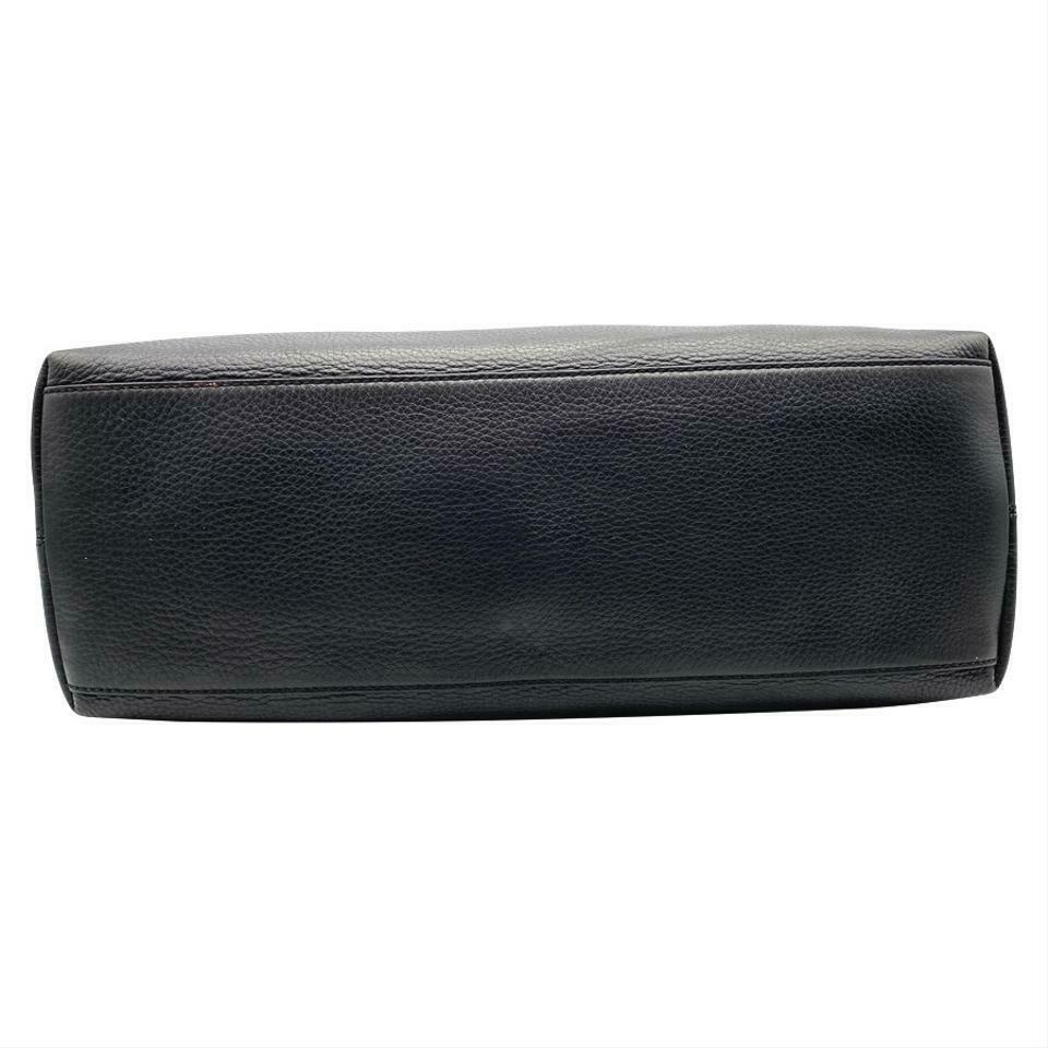 Gucci Soho Pebbled Calfskin Medium Chain Black Leather Shoulder Bag