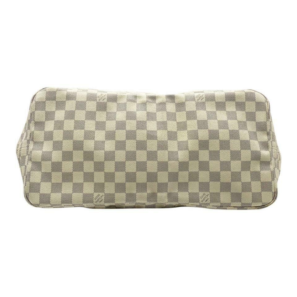 Louis Vuitton Neverfull Gm White Damier Azur Canvas Tote