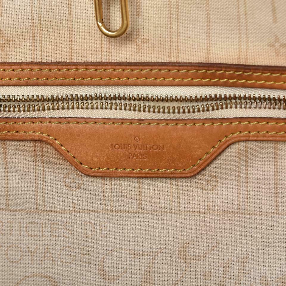 Louis Vuitton Neverfull Damier Azur Gm White Coated Canvas Tote