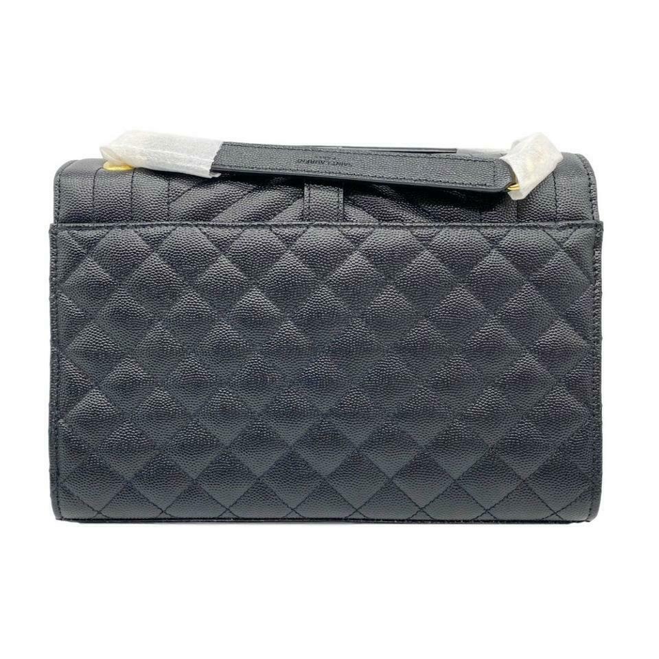 Saint Laurent Monogram Collège Medium Envelope Calfskin Leather Shoulder Bag