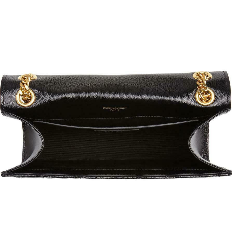 Saint Laurent Monogram Collège Medium Envelope Calfskin Leather Shoulder Bag