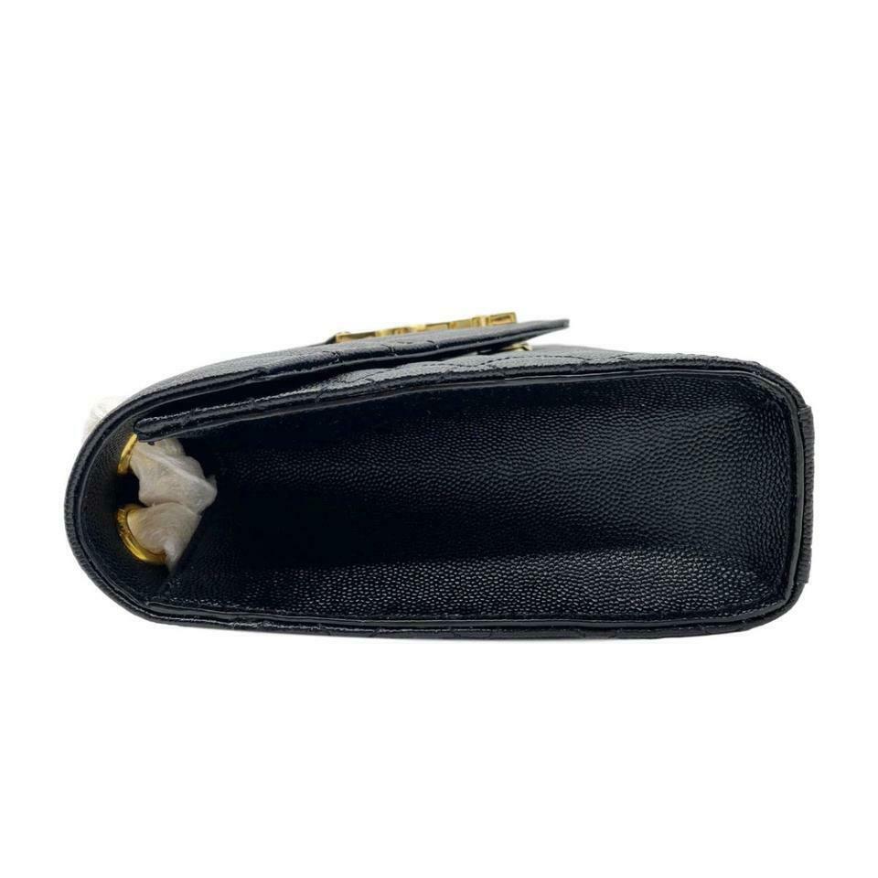 Saint Laurent Monogram Collège Medium Envelope Calfskin Leather Shoulder Bag