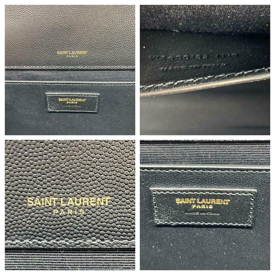 Saint Laurent Monogram Collège Medium Envelope Calfskin Leather Shoulder Bag