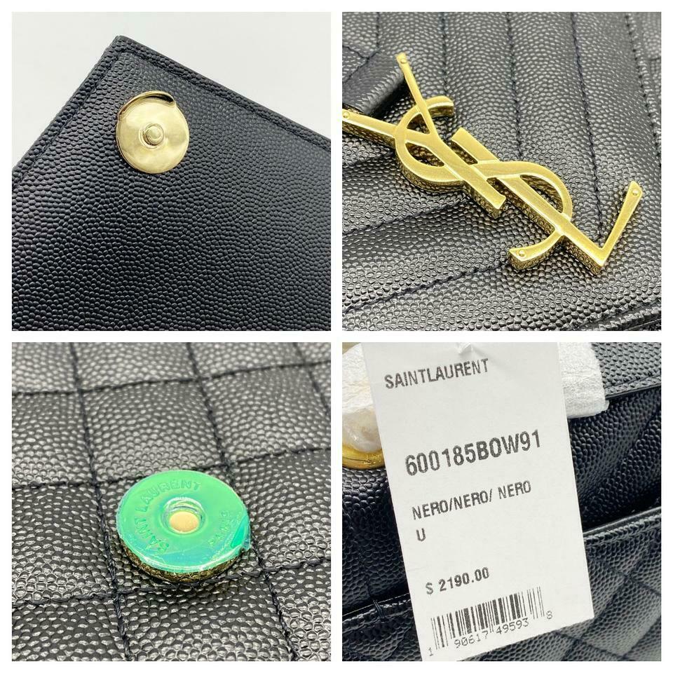 Saint Laurent Monogram Collège Medium Envelope Calfskin Leather Shoulder Bag