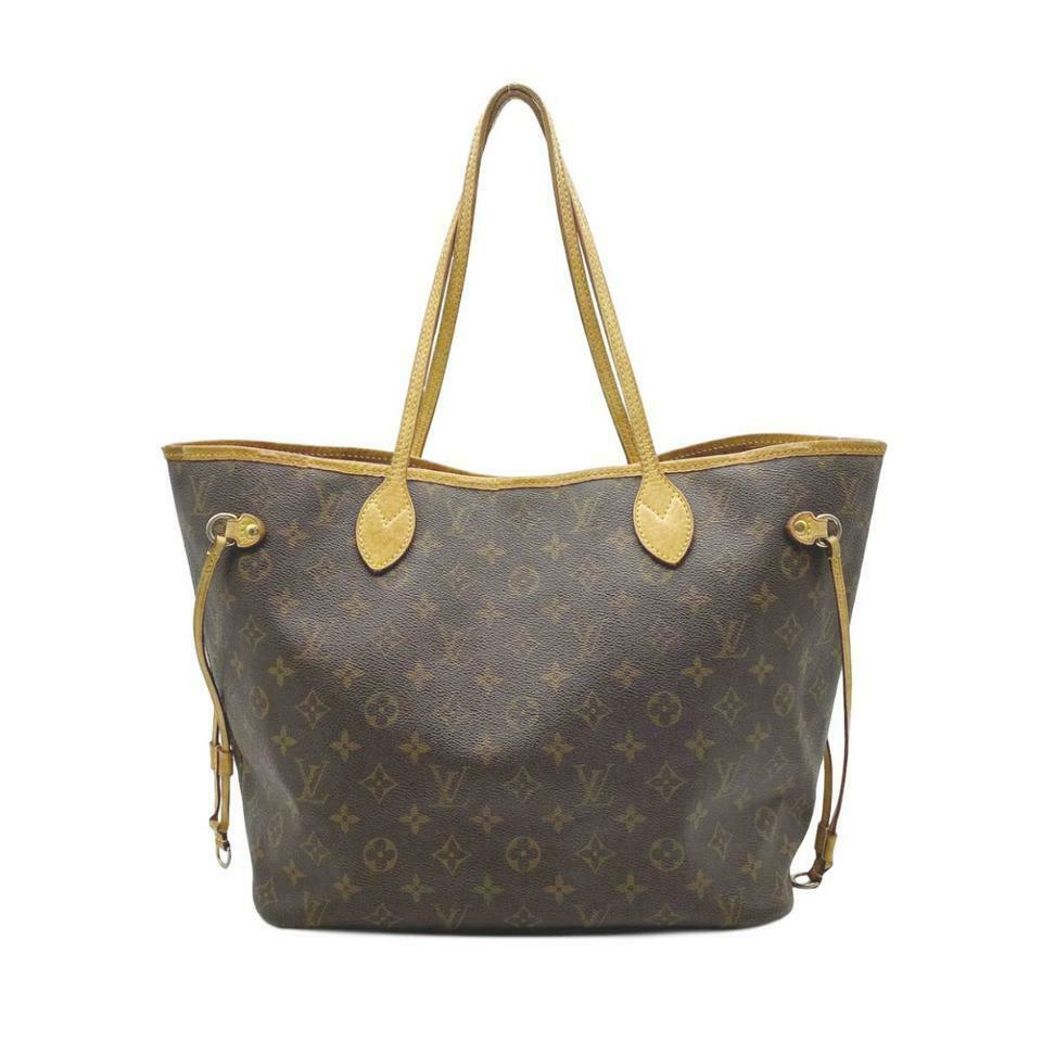 Louis Vuitton Neverfull Bag Mm Brown Monogram Canvas Tote