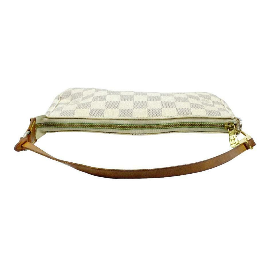 Louis Vuitton Pochette Accessoires Accessories Pouch White Canvas Shoulder Bag