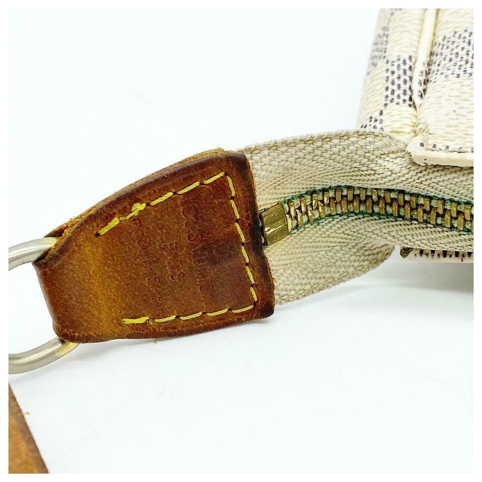 Louis Vuitton Pochette Accessoires Accessories Pouch White Canvas Shoulder Bag