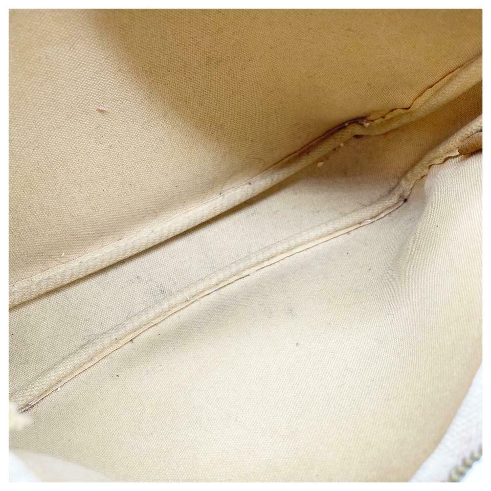 Louis Vuitton Pochette Accessoires Accessories Pouch White Canvas Shoulder Bag