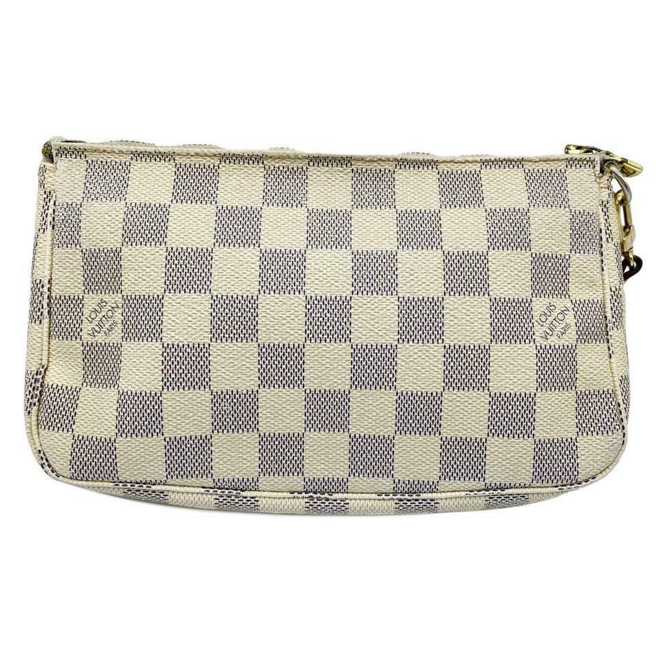 Louis Vuitton Pochette Accessoires Accessories Pouch White Canvas Shoulder Bag