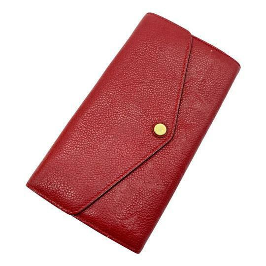 Louis Vuitton Red Long Portefeuille Sarah Reds Monogram Empreinte Wallet