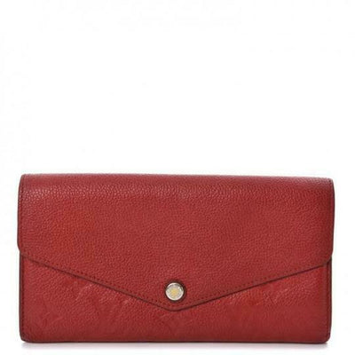 Louis Vuitton Red Long Portefeuille Sarah Reds Monogram Empreinte Wallet