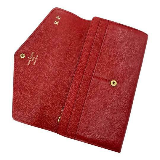 Louis Vuitton Red Long Portefeuille Sarah Reds Monogram Empreinte Wallet