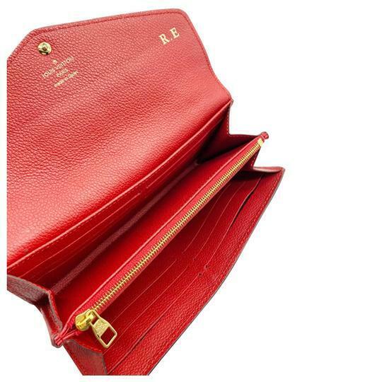 Louis Vuitton Red Long Portefeuille Sarah Reds Monogram Empreinte Wallet