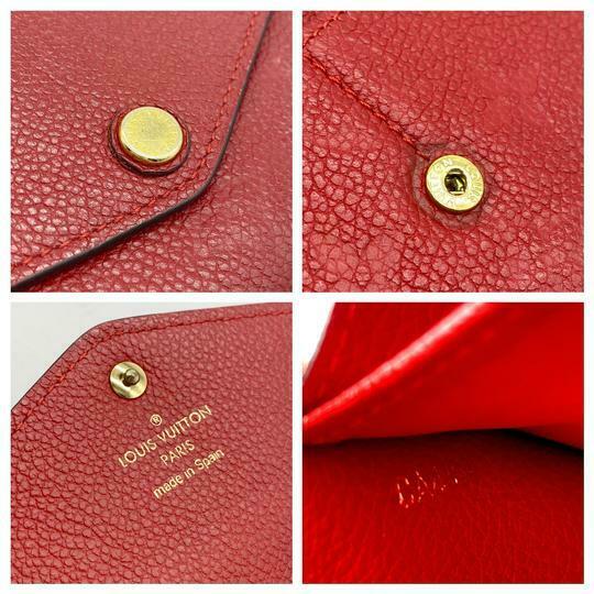 Louis Vuitton Red Long Portefeuille Sarah Reds Monogram Empreinte Wallet