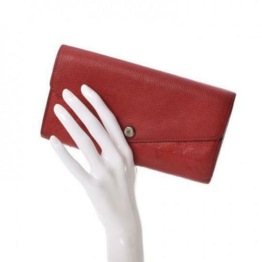 Louis Vuitton Red Long Portefeuille Sarah Reds Monogram Empreinte Wallet