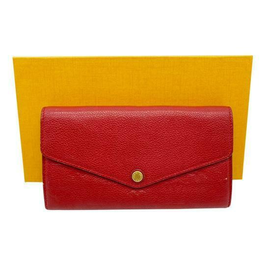 Louis Vuitton Red Long Portefeuille Sarah Reds Monogram Empreinte Wallet