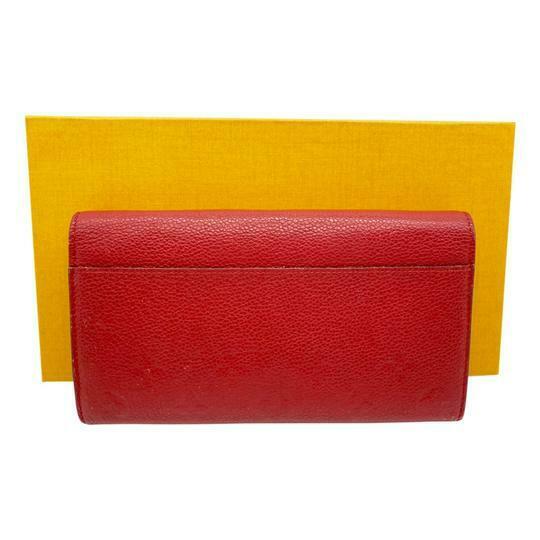 Louis Vuitton Red Long Portefeuille Sarah Reds Monogram Empreinte Wallet