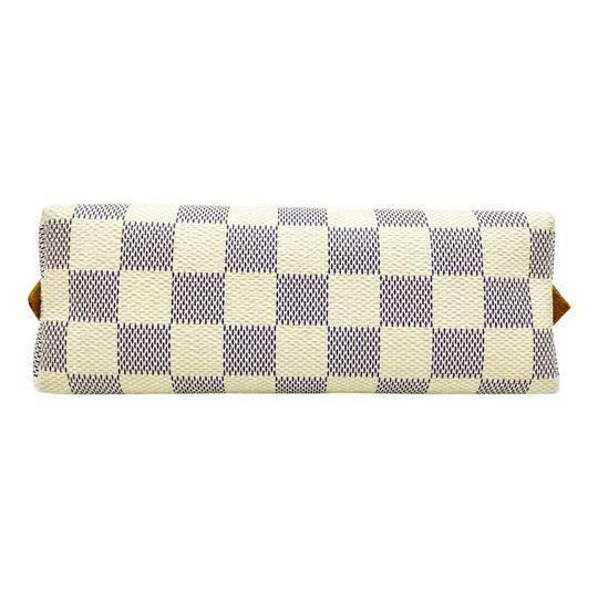 Louis Vuitton Pochette Cosmetic Azur Damie White Canvas Clutch