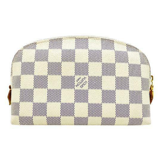 Louis Vuitton Pochette Cosmetic Azur Damie White Canvas Clutch
