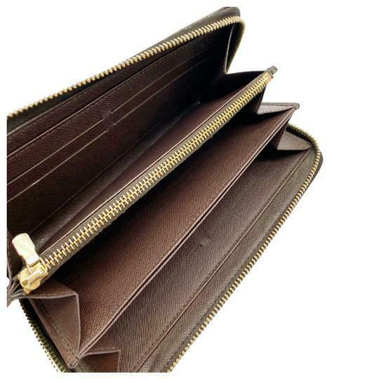 Louis Vuitton Brown Zippy Zip Around Damier Ebene Wallet