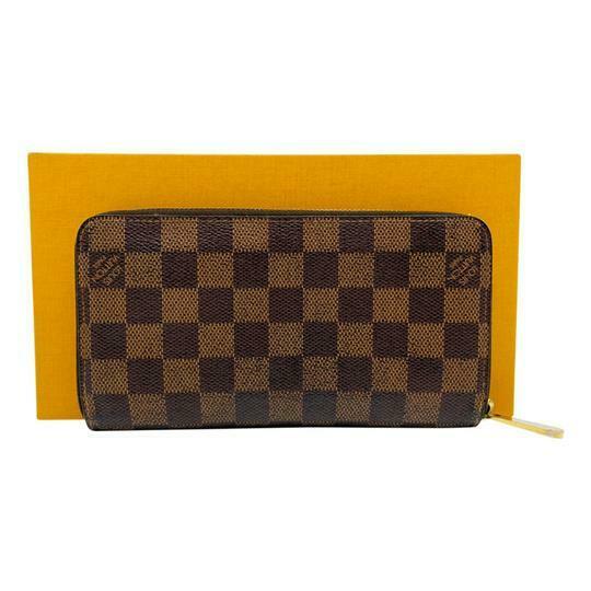 Louis Vuitton Brown Zippy Zip Around Damier Ebene Wallet