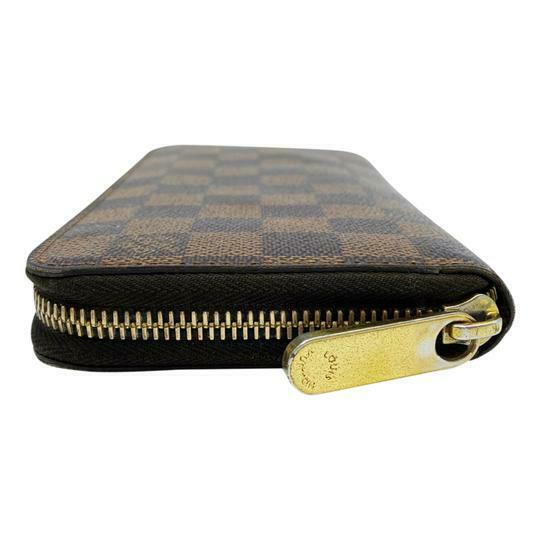 Louis Vuitton Brown Zippy Zip Around Damier Ebene Wallet