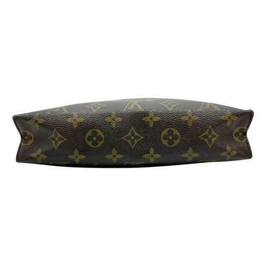 Louis Vuitton Poche Monogram Toilette 26 Travel Brown Canvas Clutch